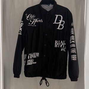Divided Black Graphic Men's Jacket